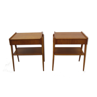 Pair of Scandinavian bedside tables AB Carlström & Co Möbelfabrik