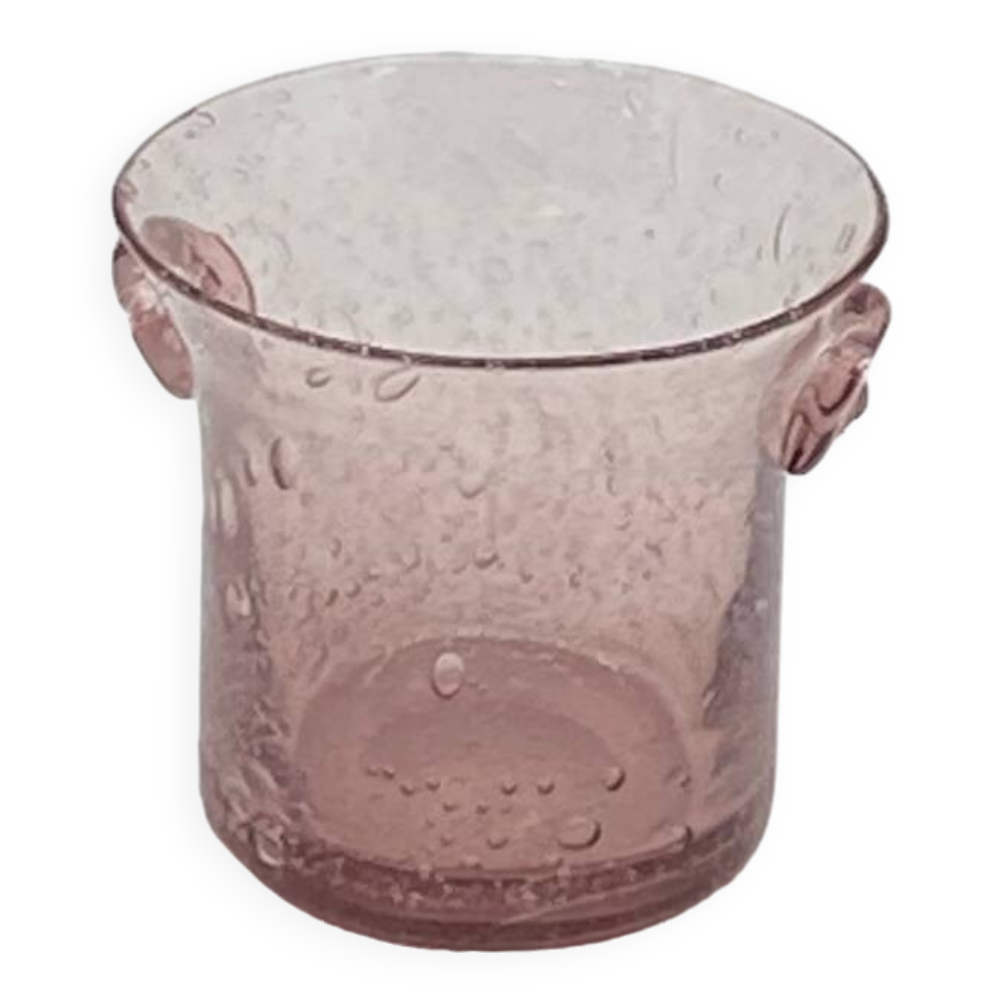 Seau à glaçons / à glace verre bullé, vintage
