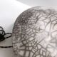 Postmodern Handmade Grey Raku Ceramic Table Lamp, Signed, Italy