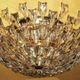 Stilkronen gold-plated brass and crystal glass chandelier, Italy 1970s