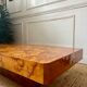Table basse loupe d’orme Rochebobois années 1970