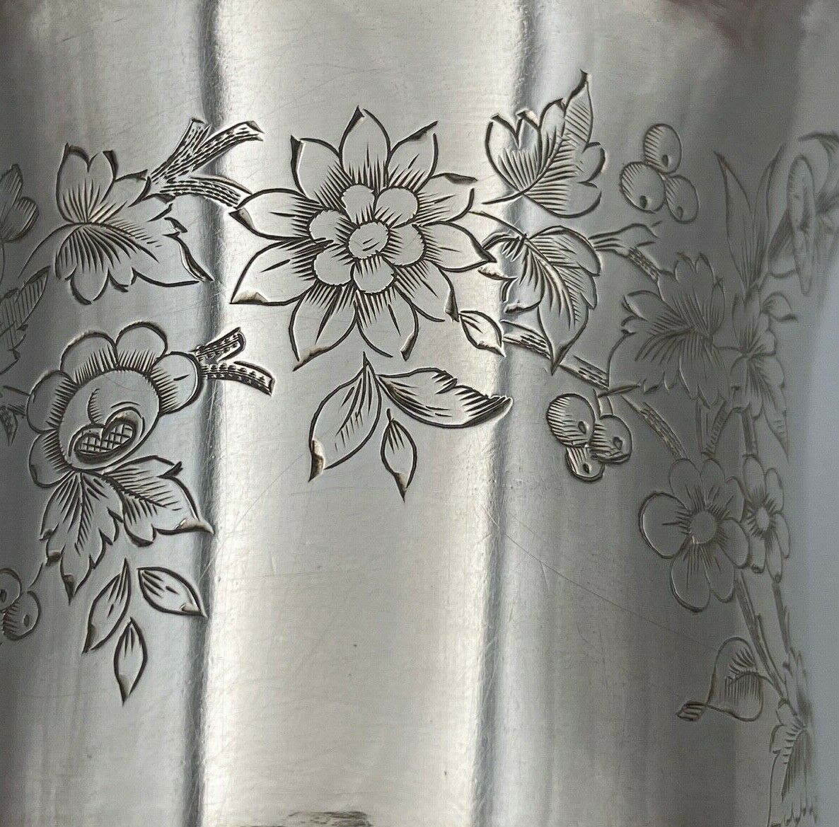 Timpani solid silver floral decoration 1900 poincon minerva
