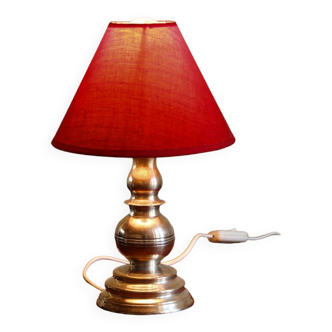 Lampe en métal argenté