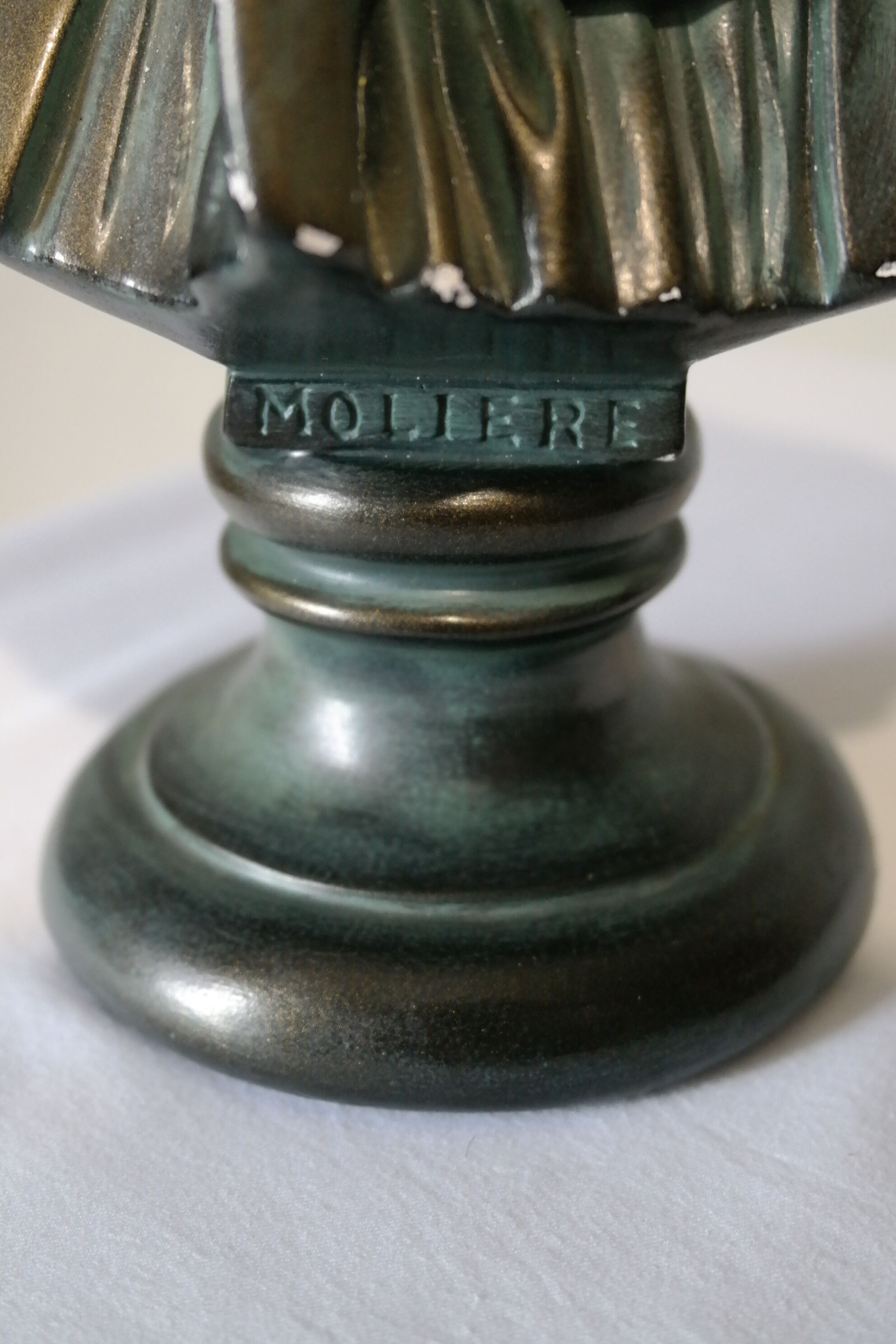 Molière bust in plaster