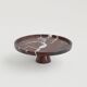 Marble cake stand in Rosso Levanto.