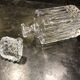 Chiseled crystal carafe with cork