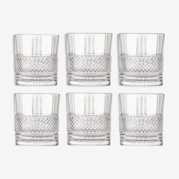 Set of 6 crystal whisky glasses