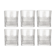 Set of 6 crystal whisky glasses