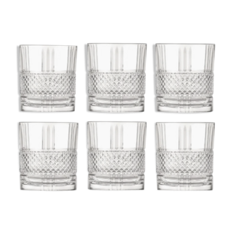 Lot de 6 verres à whisky en cristal