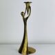Sculptural brass candle holder, vintage