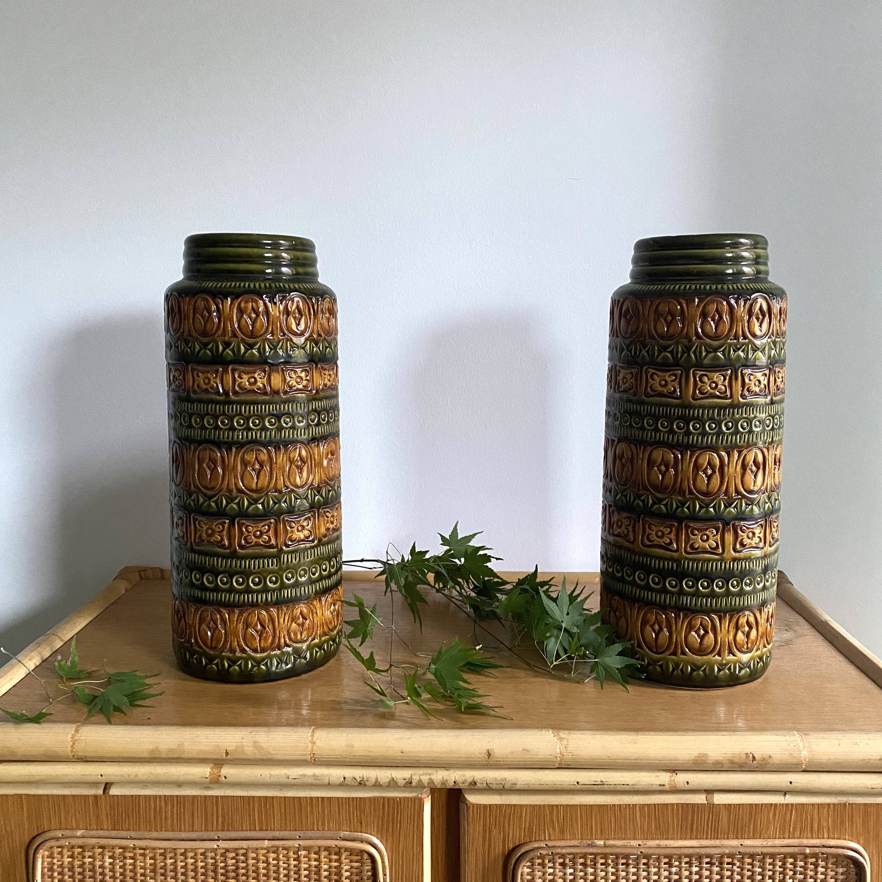 Pair of West Germany vases 40 cm, 1970s