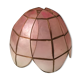 Lampshade in mother-of-pearl pink and brass