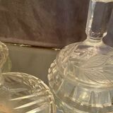 Bohemian crystal set with carved decoration