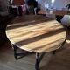 English folding table with turned legs, gateleg, in good condition, 19th century.