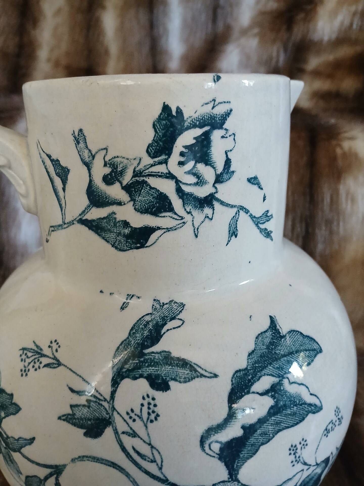 Antique pitcher in ironstone
