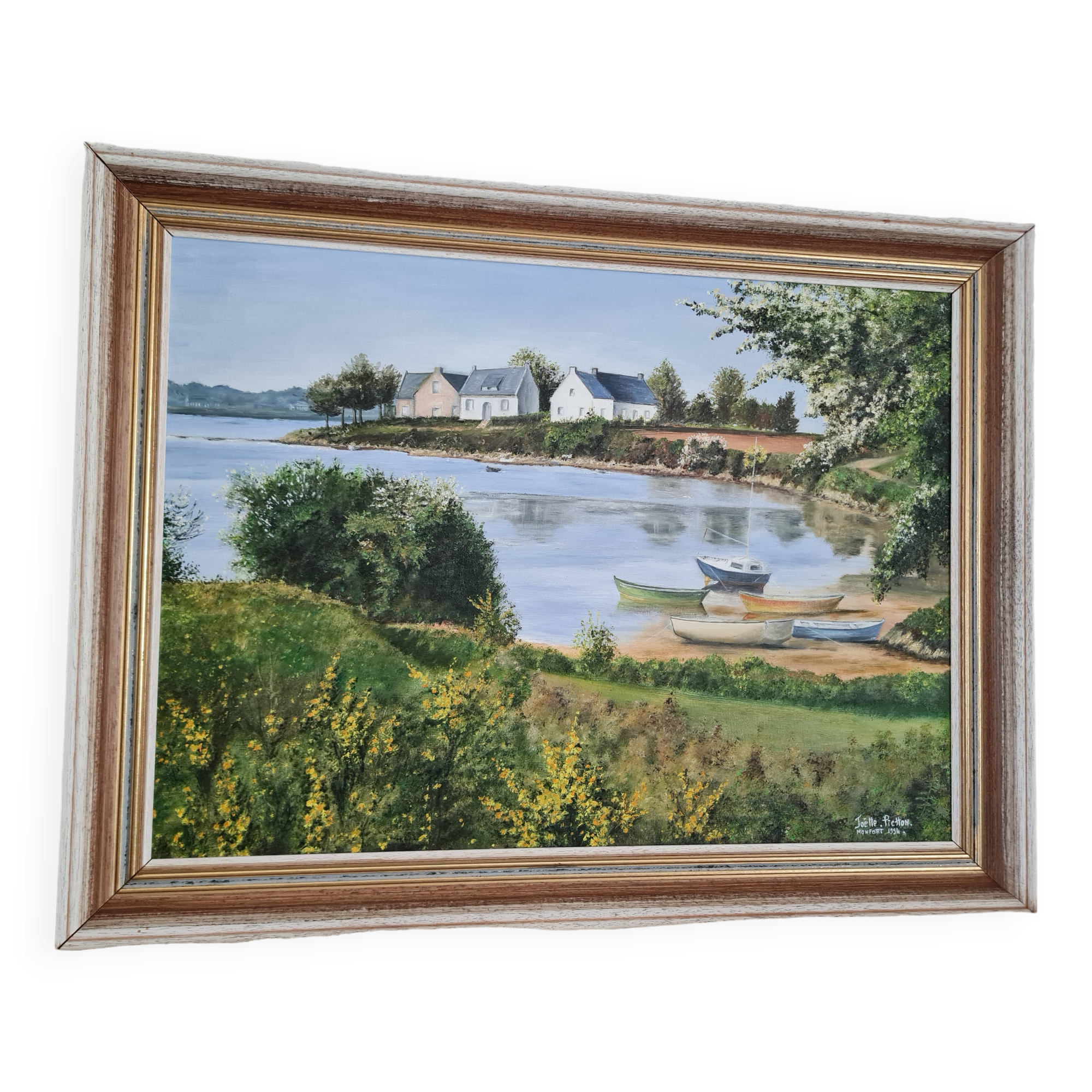 Breton seaside oil painting on canvas