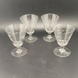 Verres à eau avec motif ciselés (épis de blé)