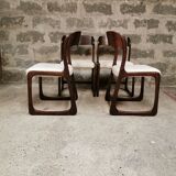 Lot of 4 chairs Baumann sled