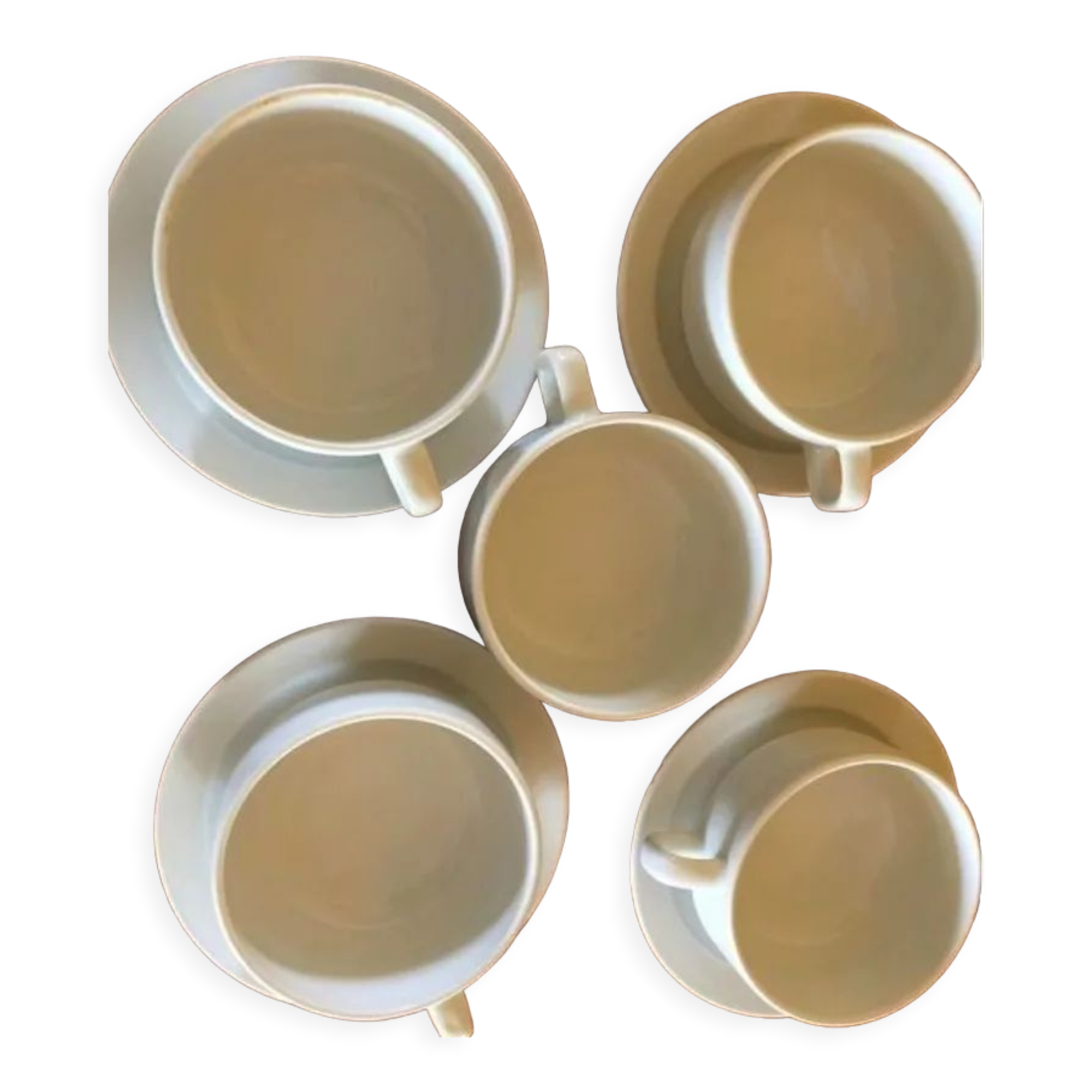 porcelaine Superbe lot de 5 grandes tasses et 4 sous tasses bavaria germany