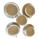porcelaine Superbe lot de 5 grandes tasses et 4 sous tasses bavaria germany