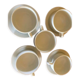 porcelaine Superbe lot de 5 grandes tasses et 4 sous tasses bavaria germany
