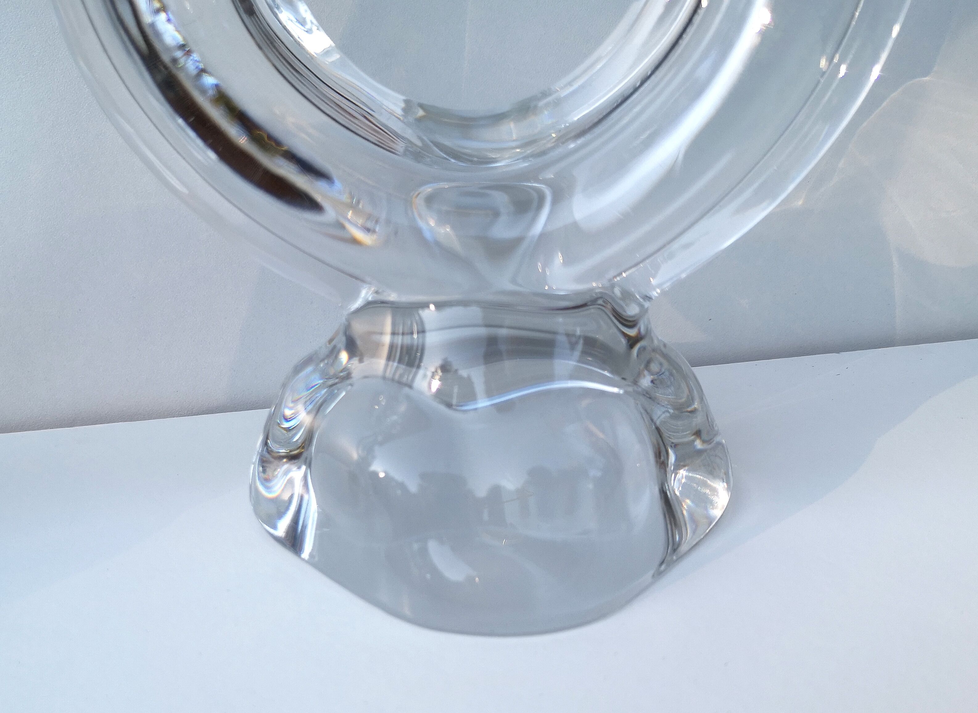 Duo of crystal candle holders