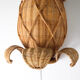 Pair of "pineapple" wall lights in rattan