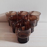 Glasses with vintage liqueur black smoked glass