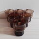 Verres a liqueur vintage verre fumé noir