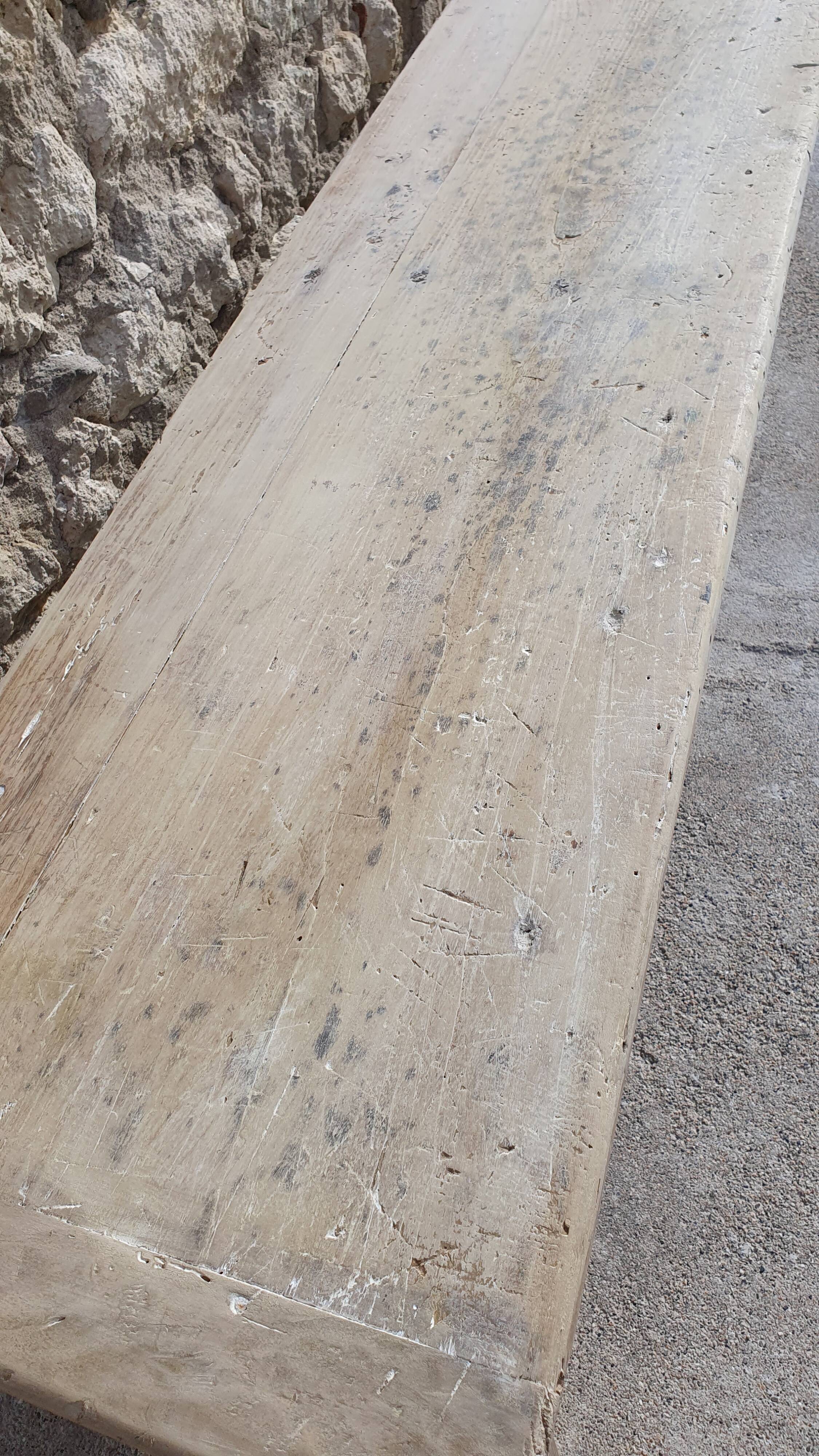 Bench, wooden banquette