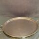 Tray with oval handles in the silver metal Louis-Philippe style