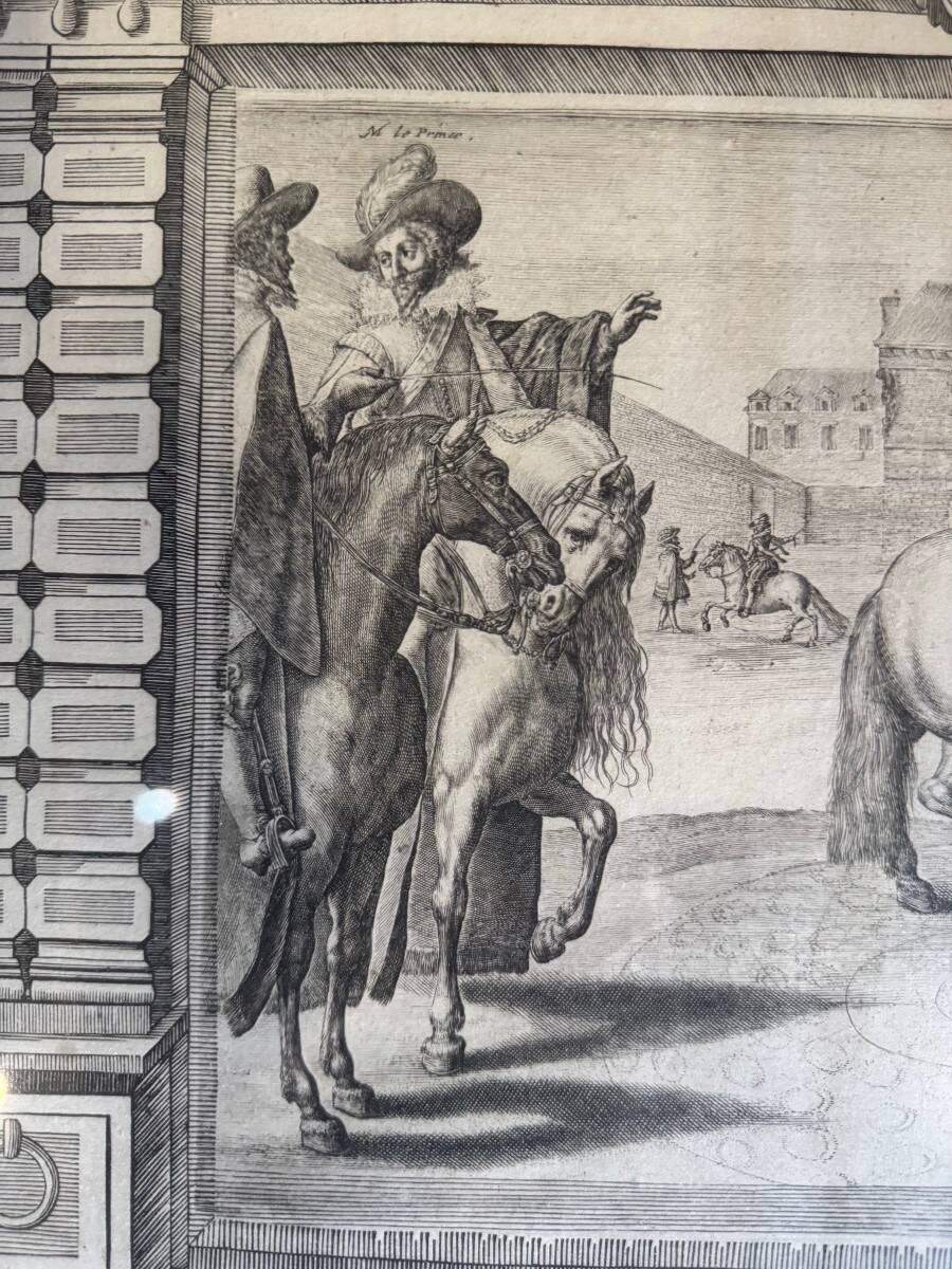 Suite de trois gravures, extraites de “l’instruction du Roy” Antoine de Pluvinel, 1666