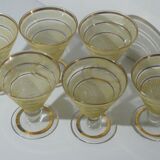 6 art deco glasses