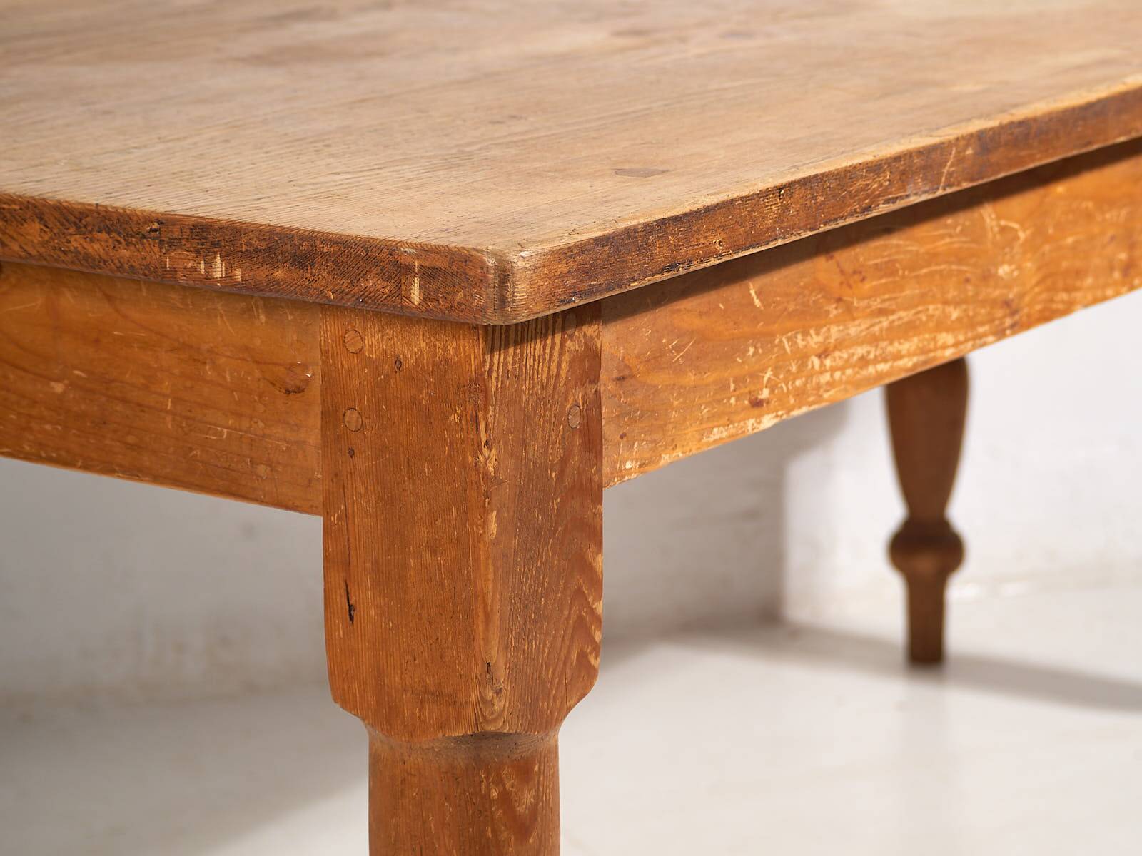 Antique long solid wood table (c.1920) #53