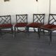 Lot de 4 chaises en bois façon bambou