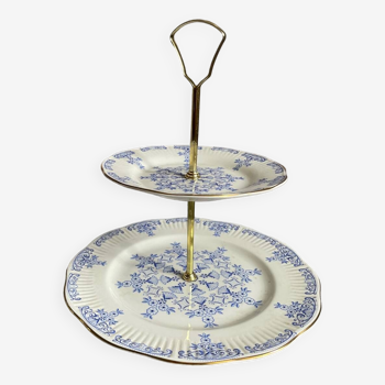 2-tier English porcelain server, vintage