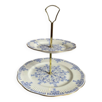 2-tier English porcelain server, vintage