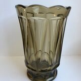 Smoked glass vase 60s-70s