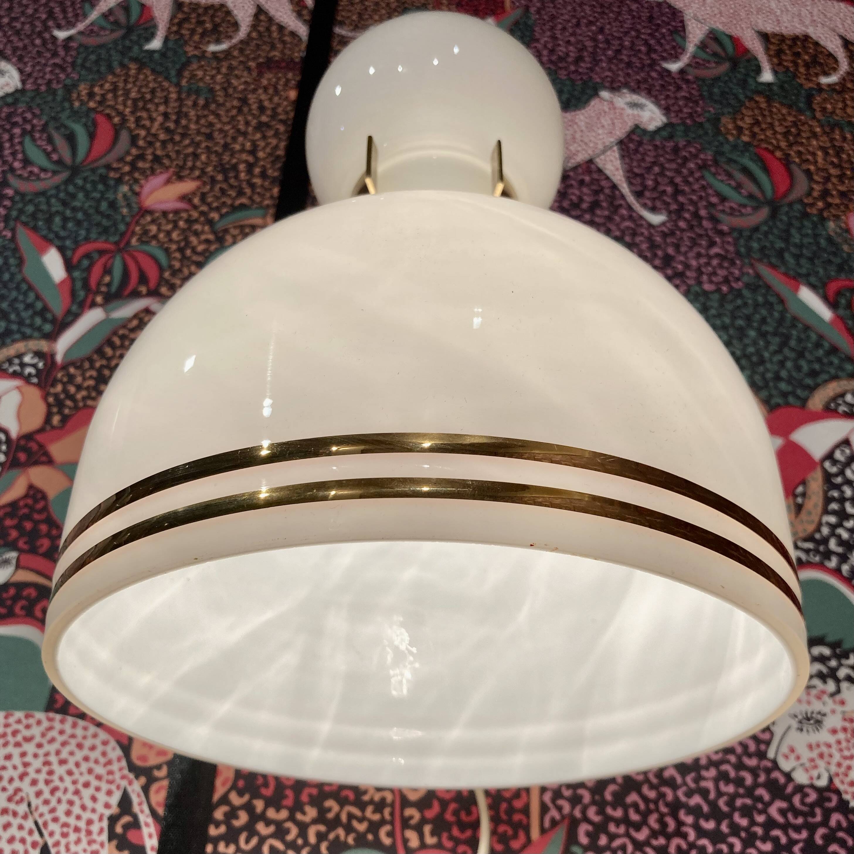Grande applique verre et métal Design scandinave 1960.