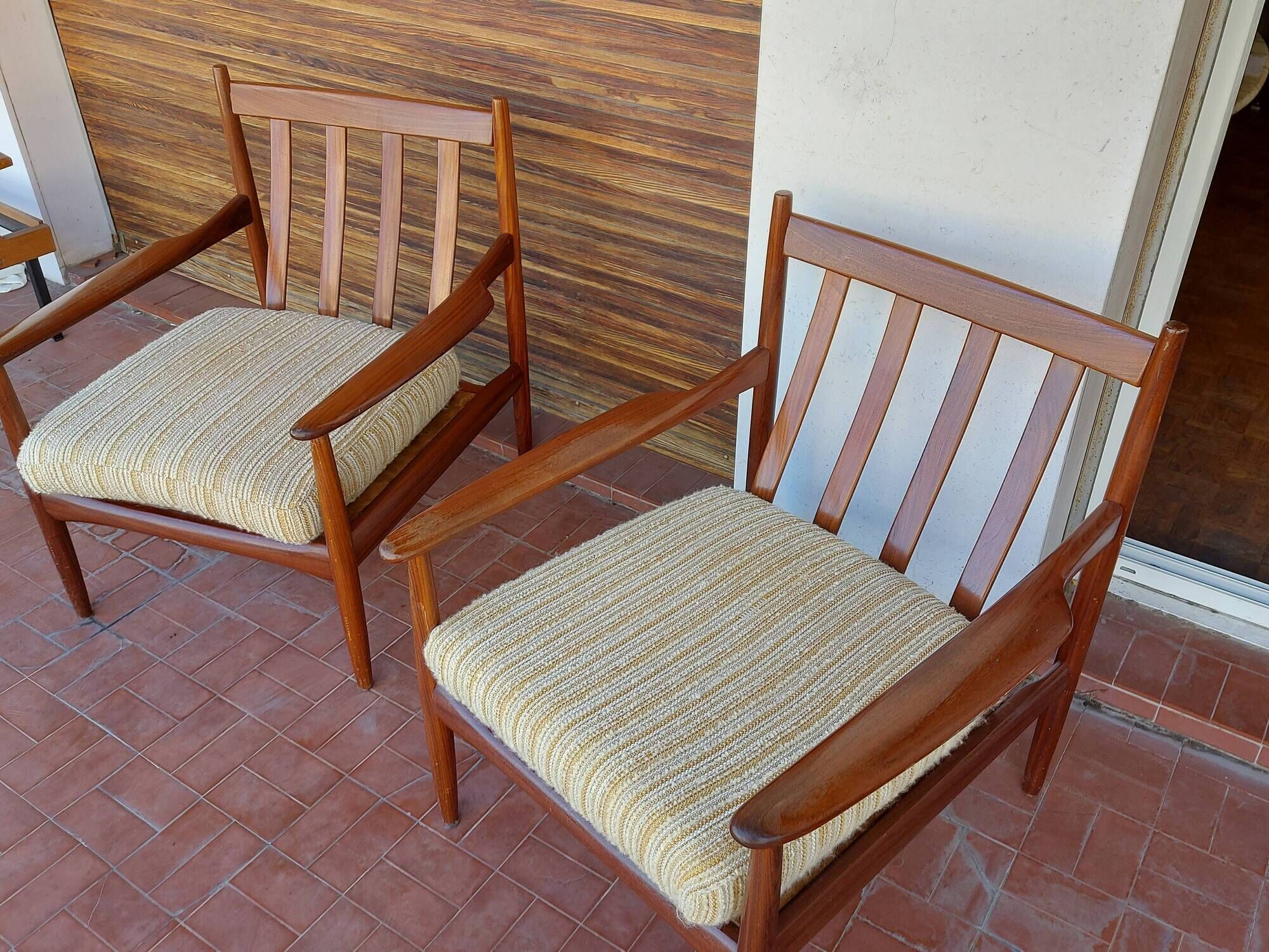 Scandinavian armchair Grete Jalk in teak, 50