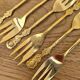 Golden metal forks
