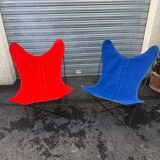 Pair of vintage BKF butterfly chairs (Knoll) - 1960s