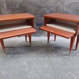 Pair of bedside tables, 60'S