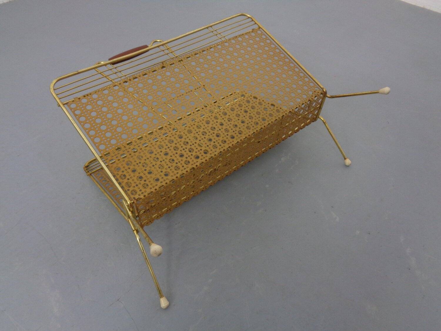 French metal magazine rack, 1960s
