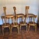 Suite de 7 chaises bistrot, editeur baumann - années 60