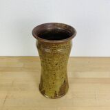 Vase grès pyrité 30 cm, vintage