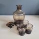 Smoked glass liqueur set