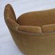 1960s, 2-seater Danish "Banan" sofa, original olive/green furniture velour.