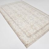 Geometric Pattern Vintage Oushak Area Rug, 174x279 Cm