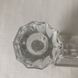 Candle holder with two arms of light in crystal Val Saint Lambert
